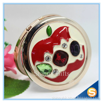 Shinny Gifts Newest Design Round Compact Mirror Folding Small Pocket Mirror